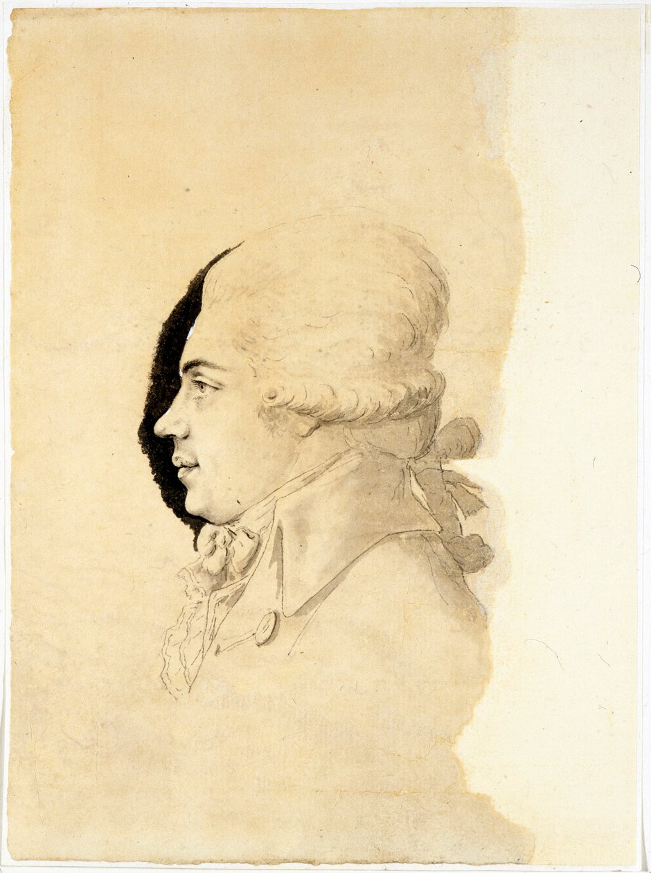 Portrait du comte Nikolai Petrovitch Roumiantsev (ou Romanzov) (1754-1826) - Oeuvre de I-I Haacke (Haake) (actif 1750-1800), fin des annees 1780 - Portrait of Count Nikolay Petrovich Rumyantsev (1754-1826) - Pen, brush, ink on paper by I-I Haacke (Haake) ( 作者 二哈克
