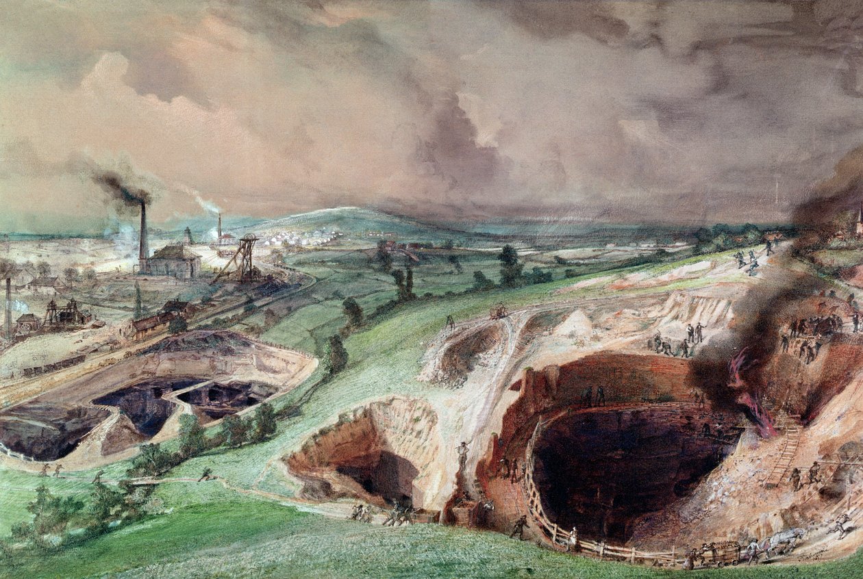 1857年，Sazy-et-Loire的Blanzy露天矿 作者 伊格纳斯·弗朗索瓦·博霍姆