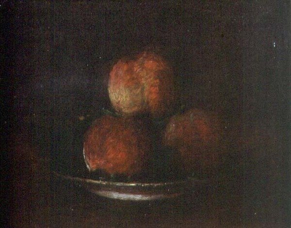 三个桃子（布面油画） 作者 伊格纳斯·亨利·让·范坦·拉图尔