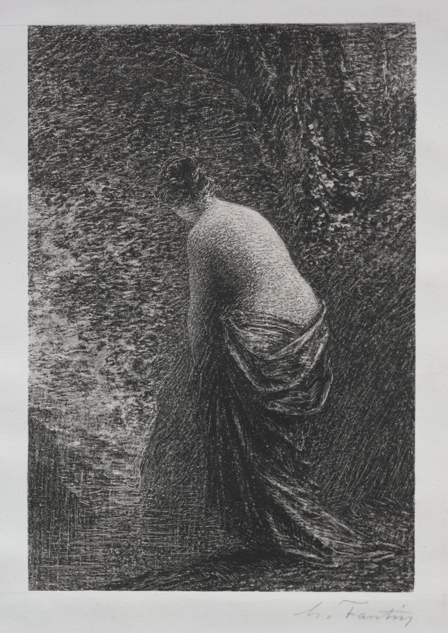 沐浴者站，1879年。 作者 伊格纳斯·亨利·让·范坦·拉图尔