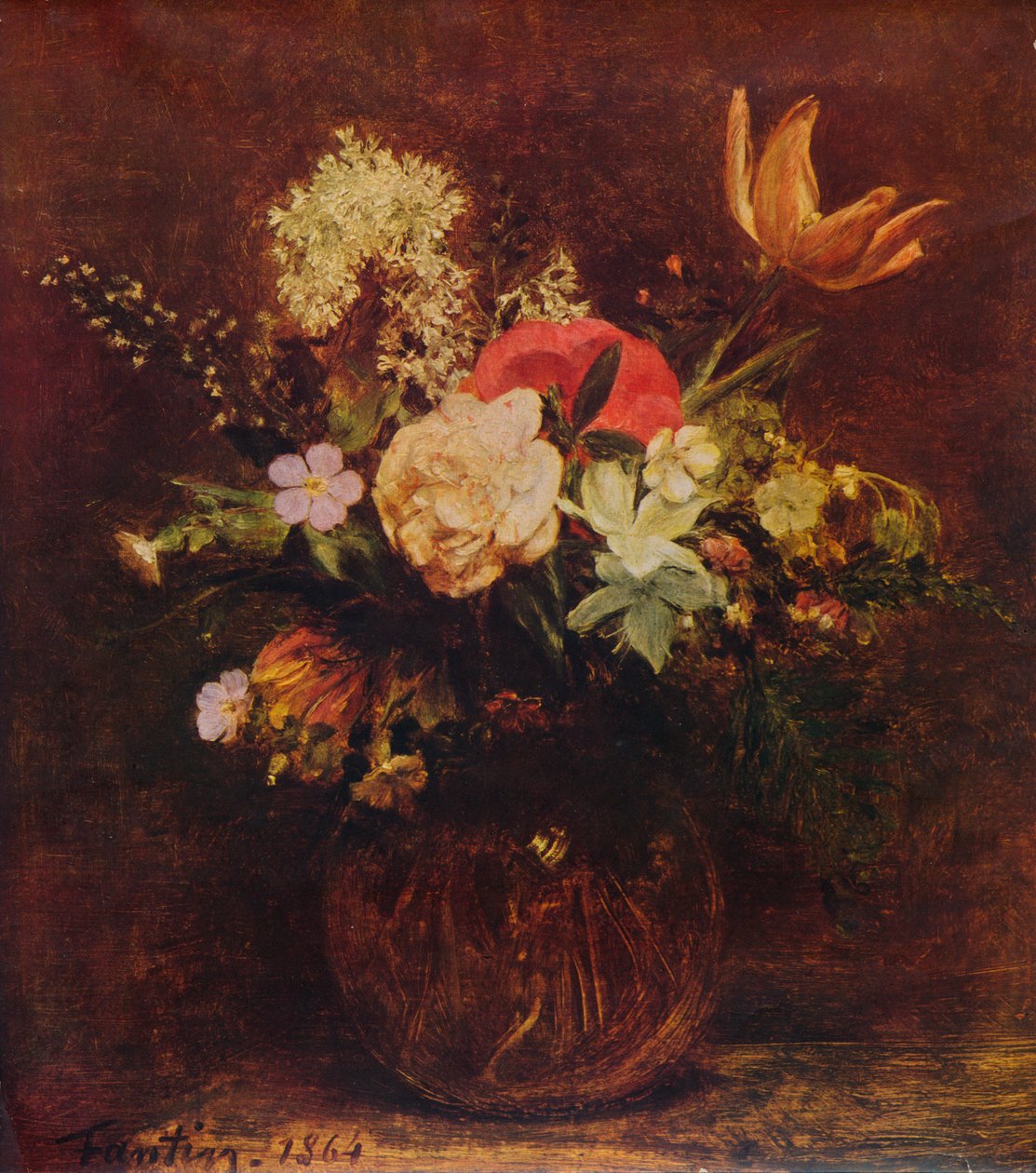 一碗花，1864年，1935年。 作者 伊格纳斯·亨利·让·范坦·拉图尔
