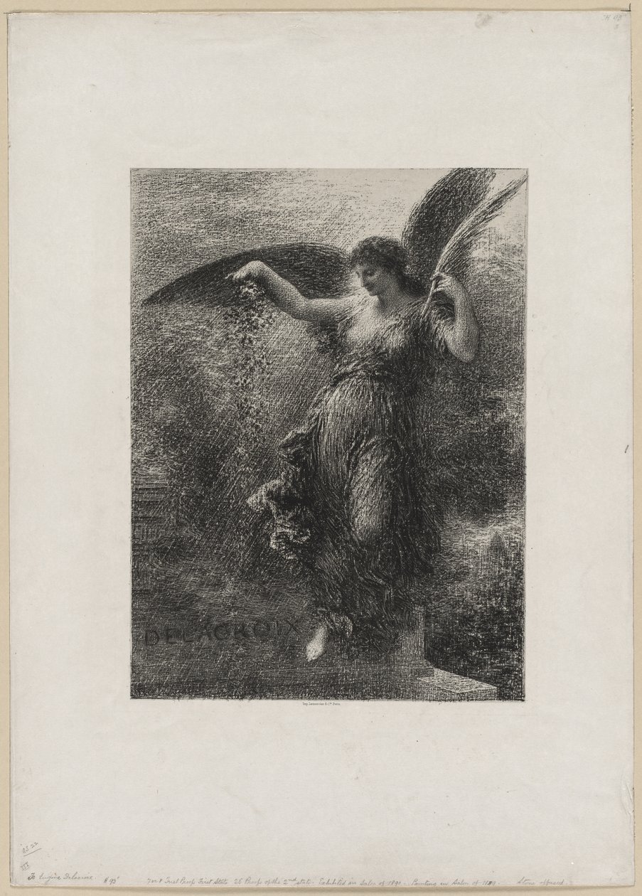 致尤金·德拉克鲁瓦（Eugene Delacroix），1890年。 作者 伊格纳斯·亨利·让·范坦·拉图尔