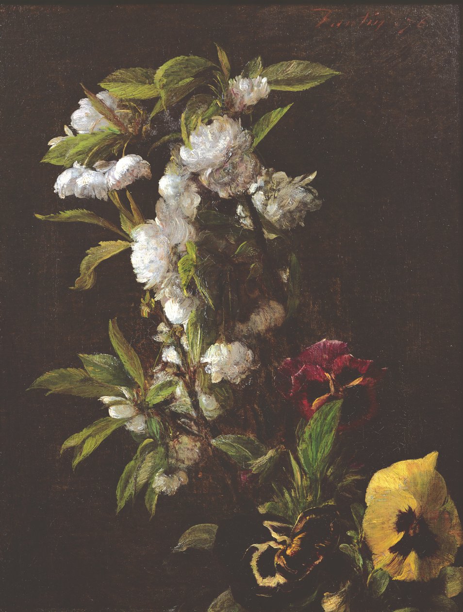鲜花，1876年 作者 伊格纳斯·亨利·让·范坦·拉图尔