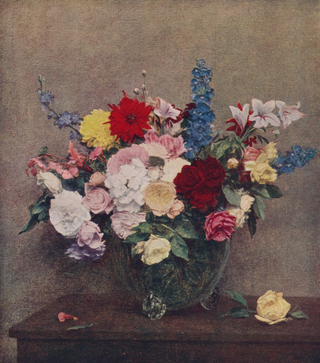 鲜花，1886年，c1915 作者 伊格纳斯·亨利·让·范坦·拉图尔