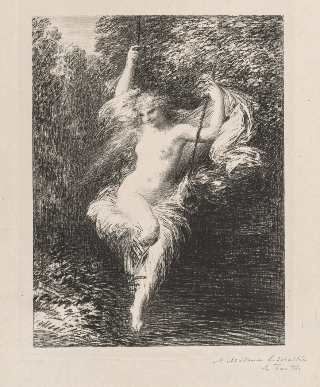 沐浴者萨拉（Sarah the Bather），1892年。 作者 伊格纳斯·亨利·让·范坦·拉图尔
