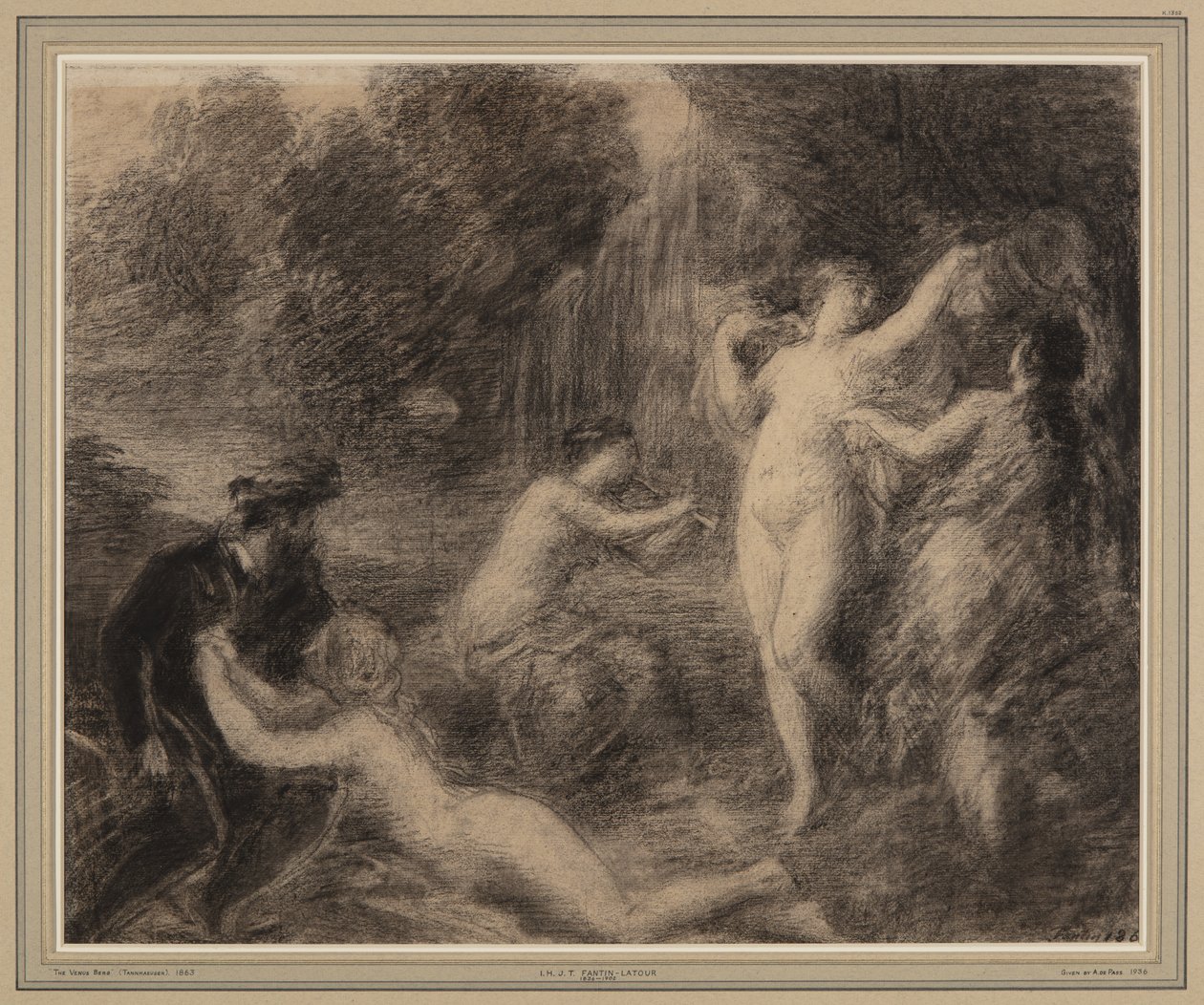 Tannhaüser au Venusberg（纸上粉笔画 作者 伊格纳斯·亨利·让·范坦·拉图尔