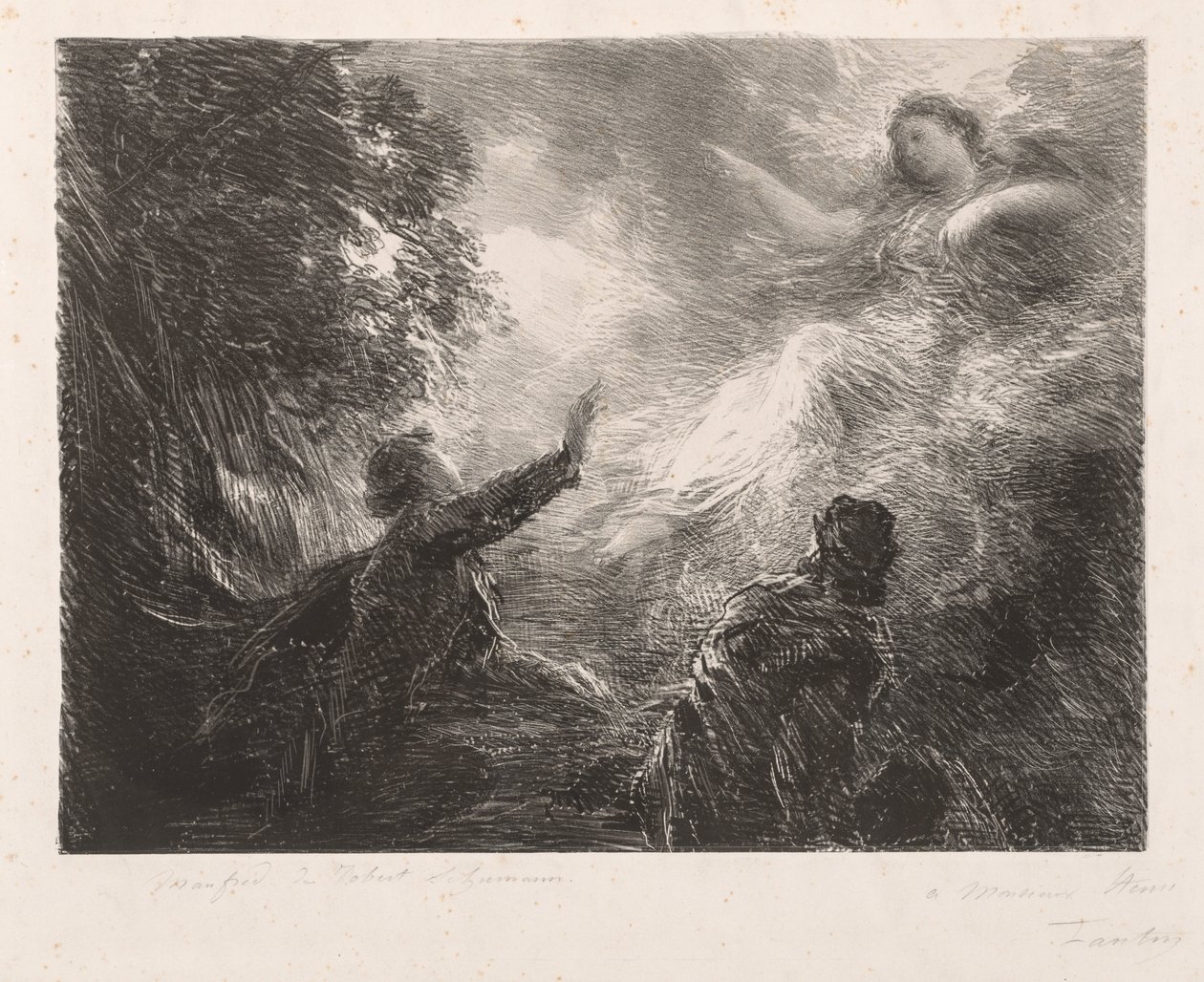 阿尔卑斯山的仙女，1873年。 作者 伊格纳斯·亨利·让·范坦·拉图尔