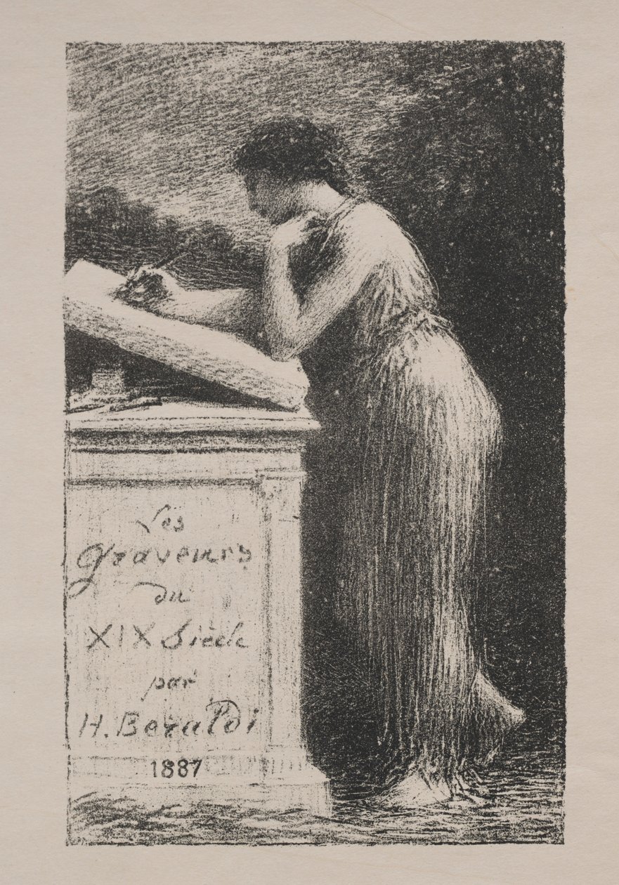平版画，1887年。 作者 伊格纳斯·亨利·让·范坦·拉图尔