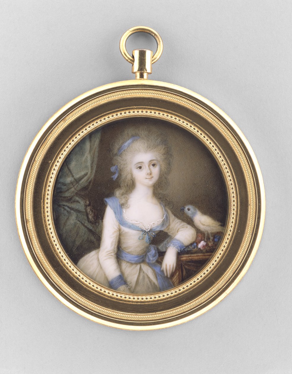 女人肖像，约1785年（象牙，ormolu和玻璃上的水彩画） 作者 伊格纳斯（Ignace Jean Jean Victor Campana）