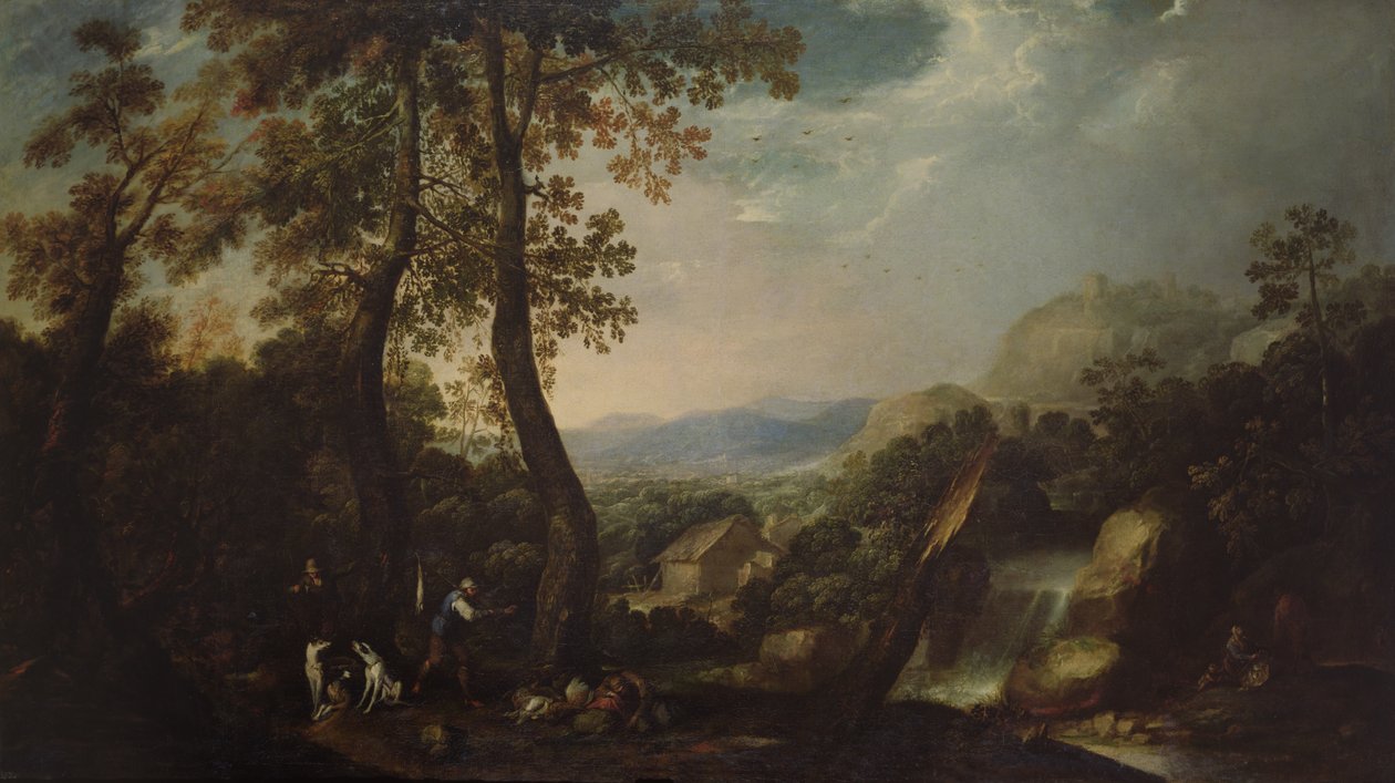 景观与洪流，1665年 作者 伊格纳西奥（Ignacio Iriarte）