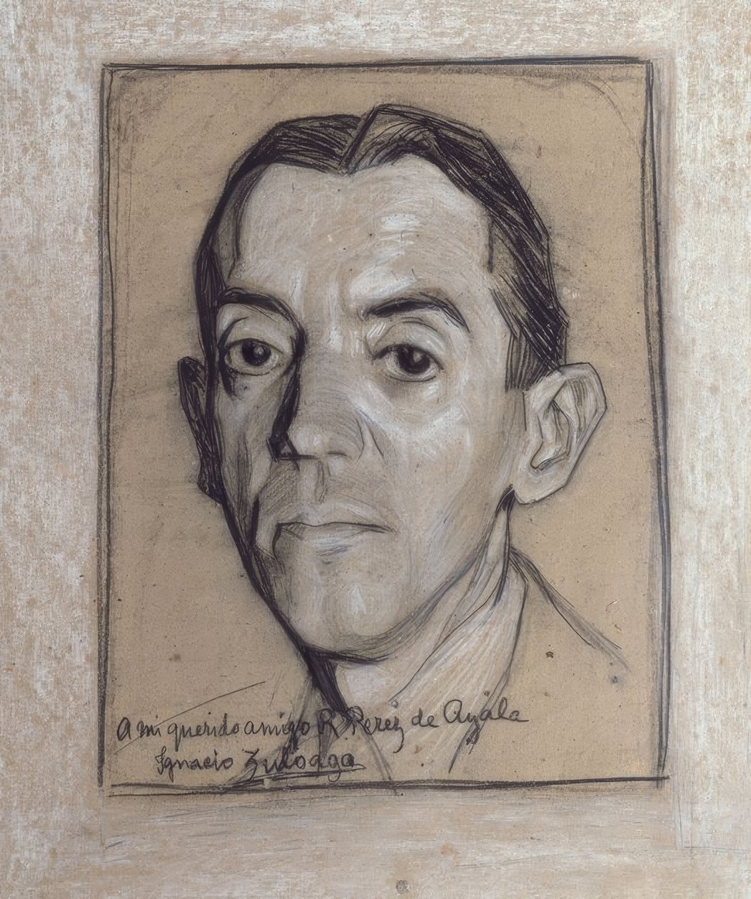RETRATO DE RAMON PEREZ DE AYALA (1888–1962) ESCRITOR Y PERIODISTA ESPAÑOL – DIBUJO – GENERACION DE 1914 作者 伊格纳西奥·祖洛加（Ignacio Zuloaga）
