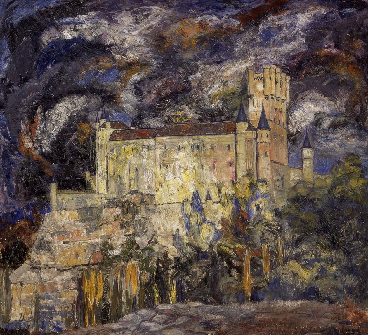 塞哥维亚半岛（ALCAZAR DE SEGOVIA）-1925年-OLEO - LIENZO-115X124 CM 作者 伊格纳西奥·祖洛加（Ignacio Zuloaga y Zabaleta）