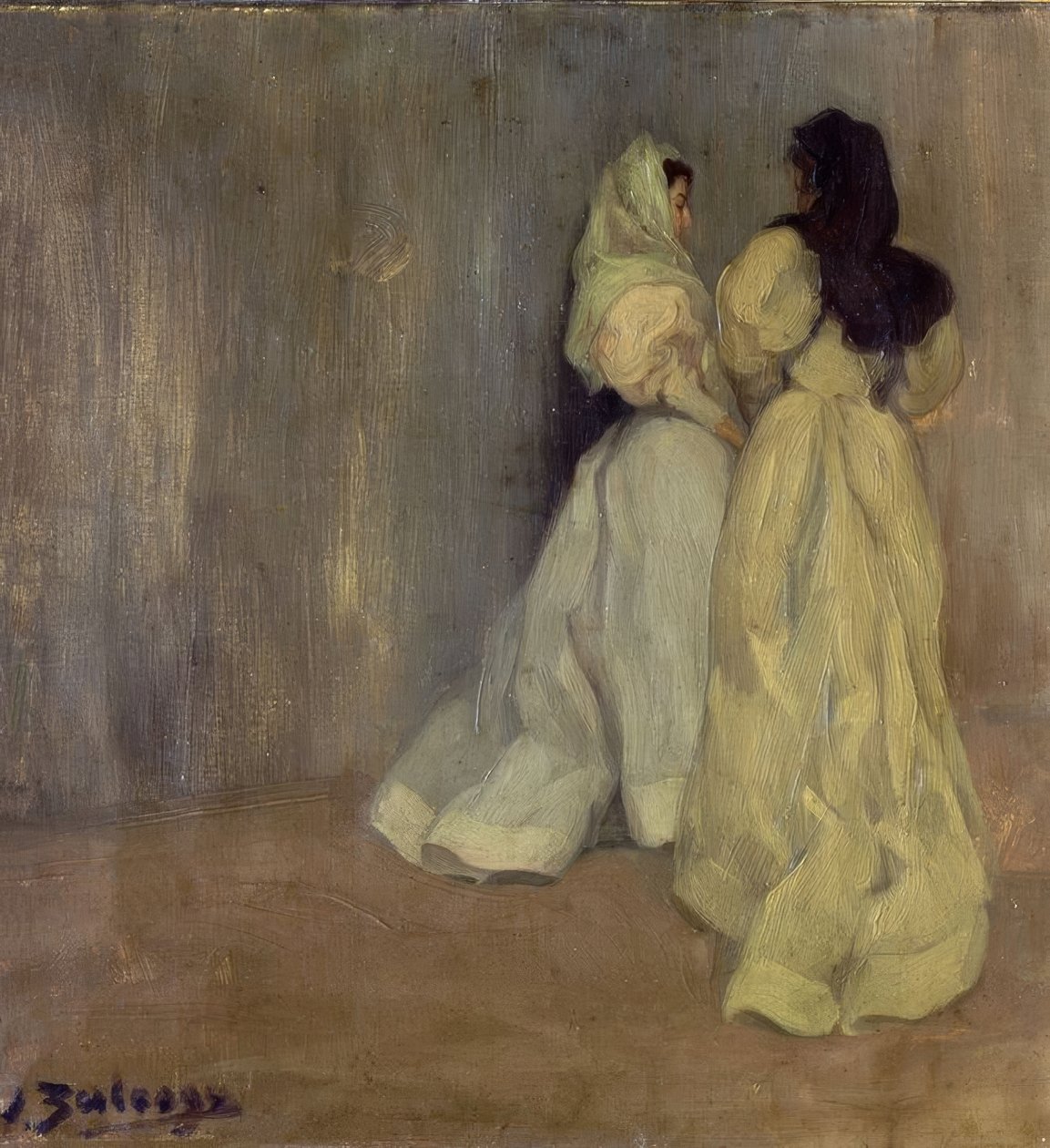 灰色研究-DOS MUJERES-1896-OLEO - LIENZO 作者 伊格纳西奥·祖洛加（Ignacio Zuloaga y Zabaleta）