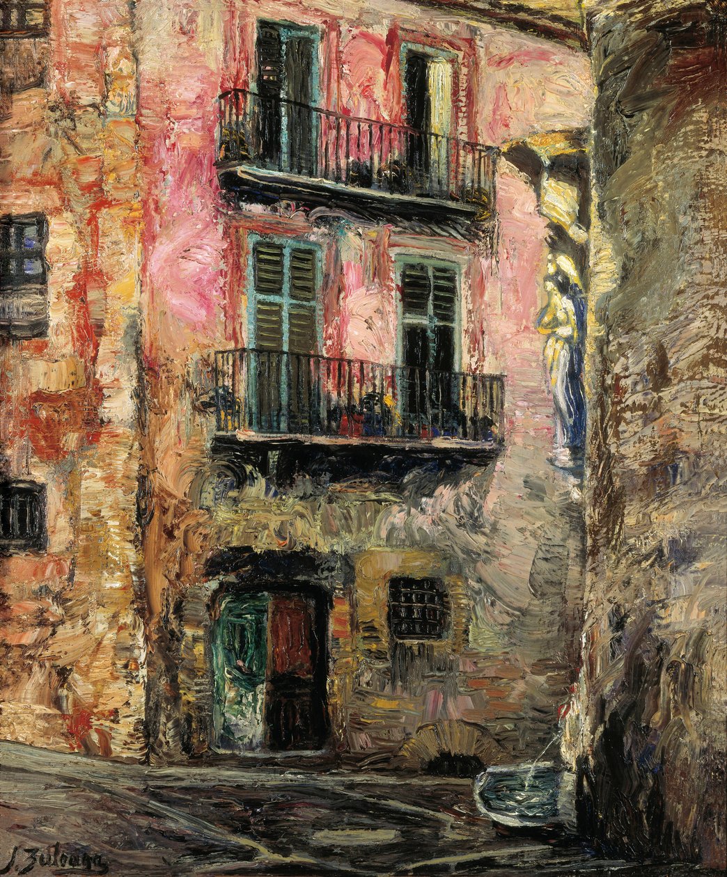 赫罗纳（赫罗纳）。 Ignacio Zuloaga Zabaleta (1870-1945) 的绘画。 布面油画 作者 伊格纳西奥·祖洛加（Ignacio Zuloaga y Zabaleta）