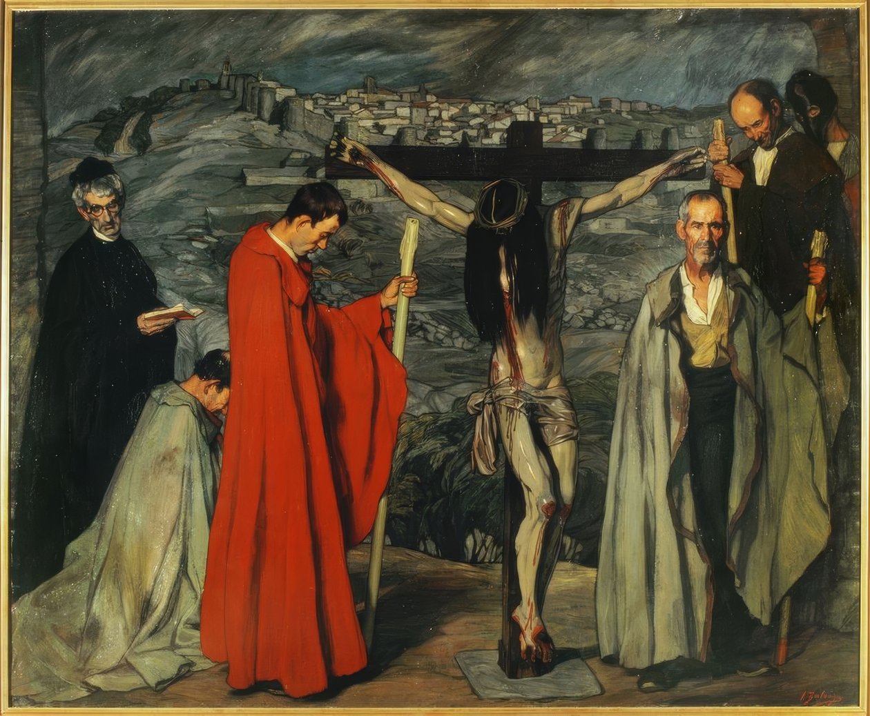 伊格纳西奥·祖洛加（Ignacio Zuloaga）-出血基督或鲜血基督，1911年，布面油画，250×300厘米 作者 伊格纳西奥·祖洛加（Ignacio Zuloaga y Zabaleta）