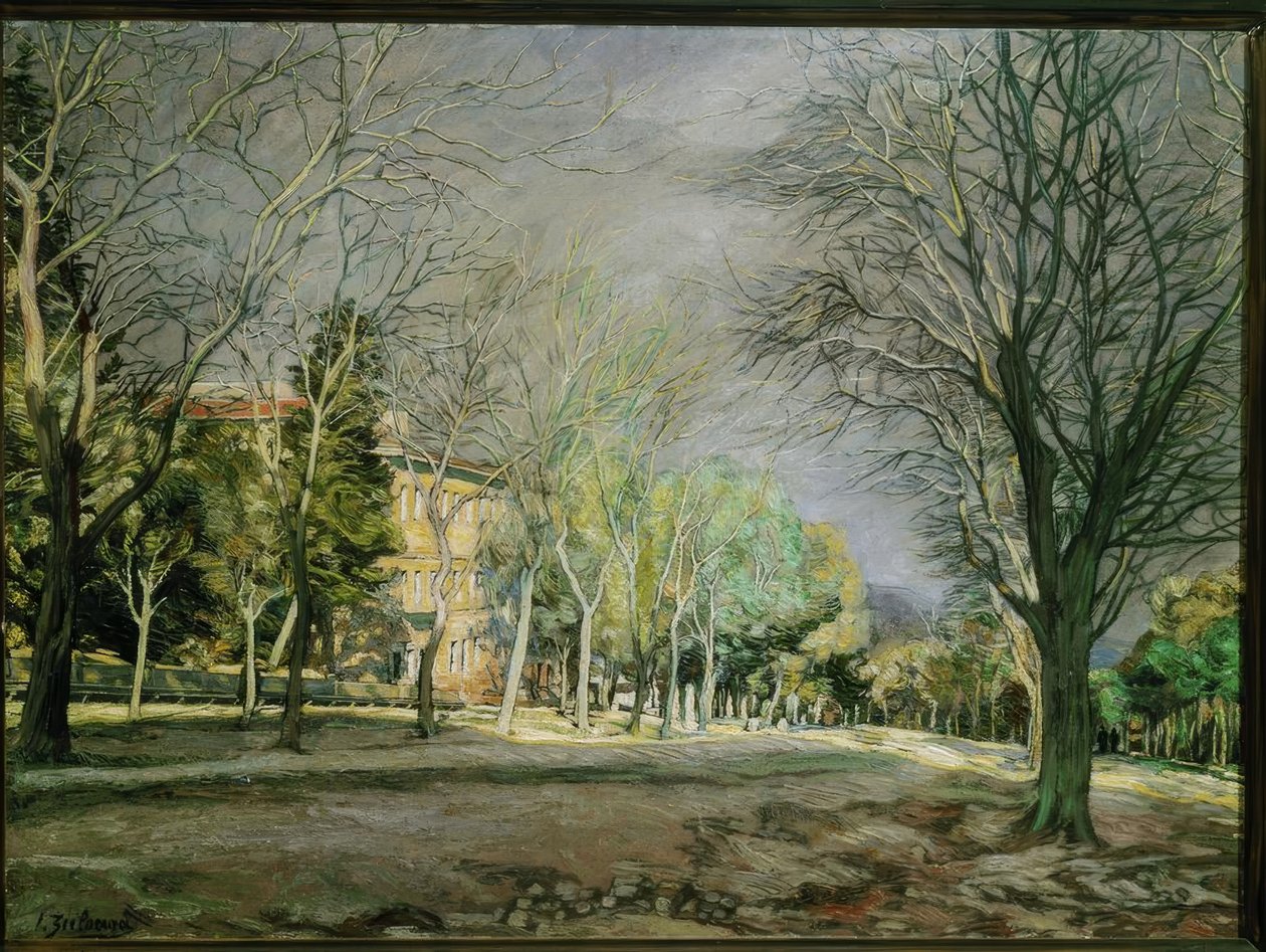 伊格纳西奥（Ignacio Zuloaga）-埃斯科里亚尔（El Escorial）附近的风景，1932年，布面油画，71×96厘米 作者 伊格纳西奥·祖洛加（Ignacio Zuloaga y Zabaleta）