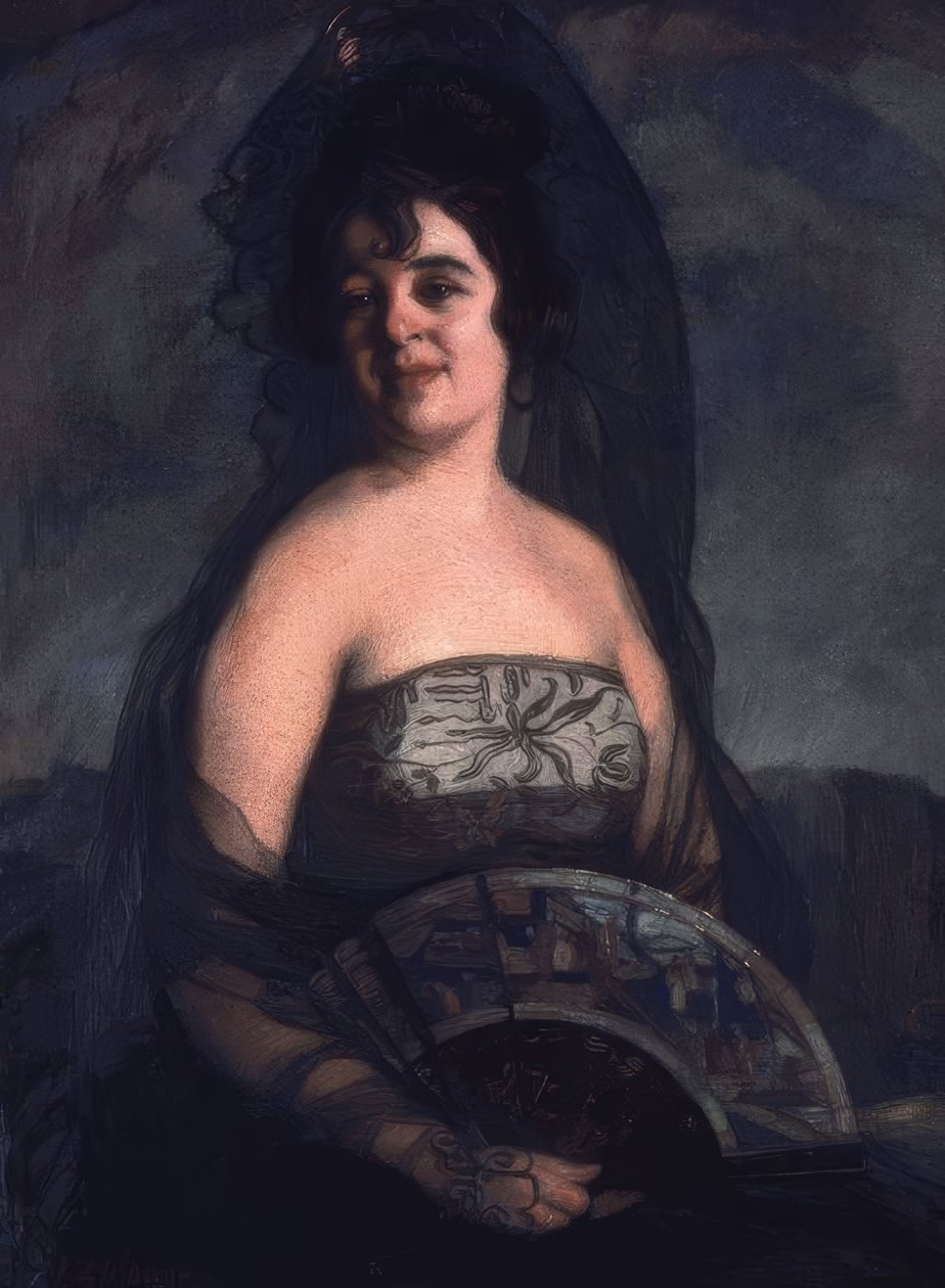 风扇女士-OLEO LIENZO-103×82 CM 作者 伊格纳西奥·祖洛加（Ignacio Zuloaga y Zabaleta）