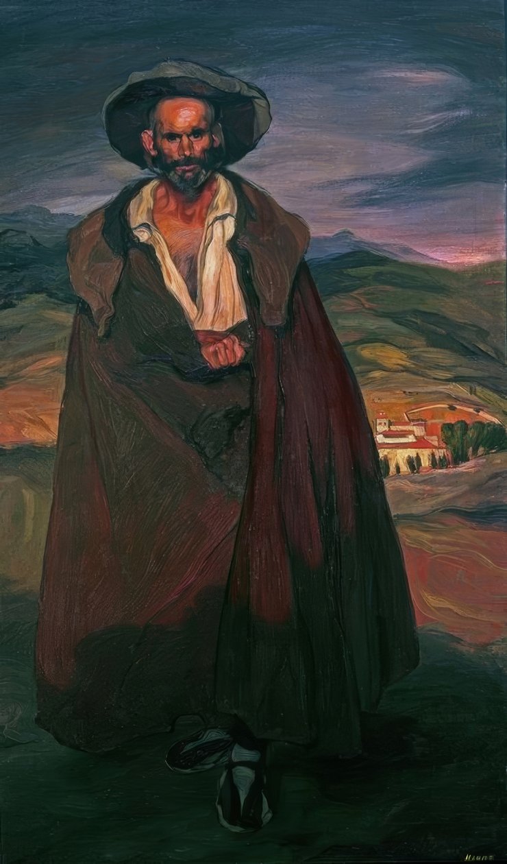 塞哥维亚人，1906年，布面油画，191×116厘米，AS00918 作者 伊格纳西奥·祖洛加（Ignacio Zuloaga y Zabaleta）