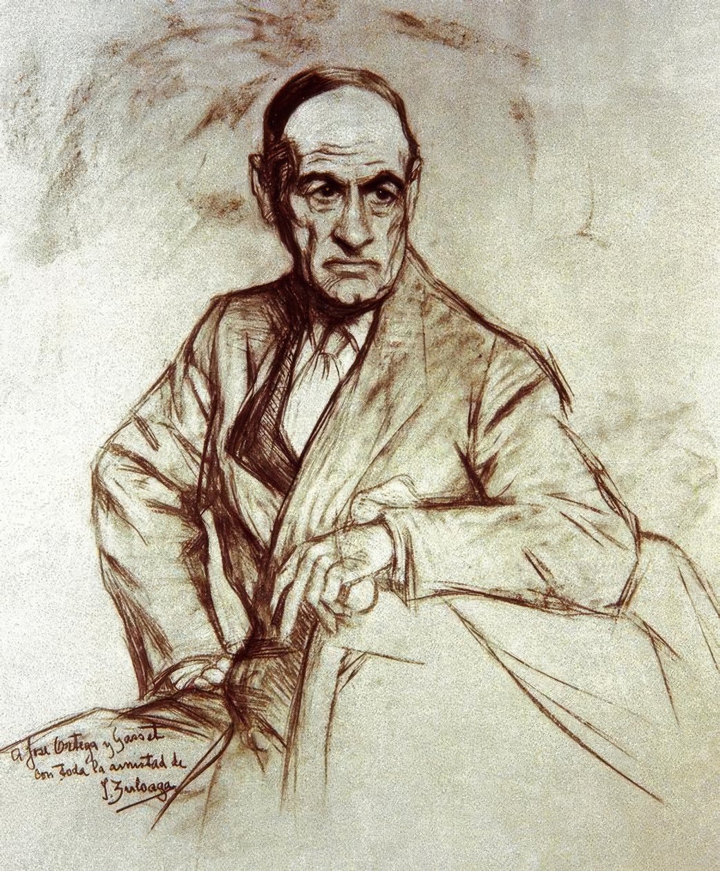 ORTEGA Y GASSET JOSE（1883-1955）-西班牙哲学家和西班牙助手 作者 伊格纳西奥·祖洛加（Ignacio Zuloaga y Zabaleta）