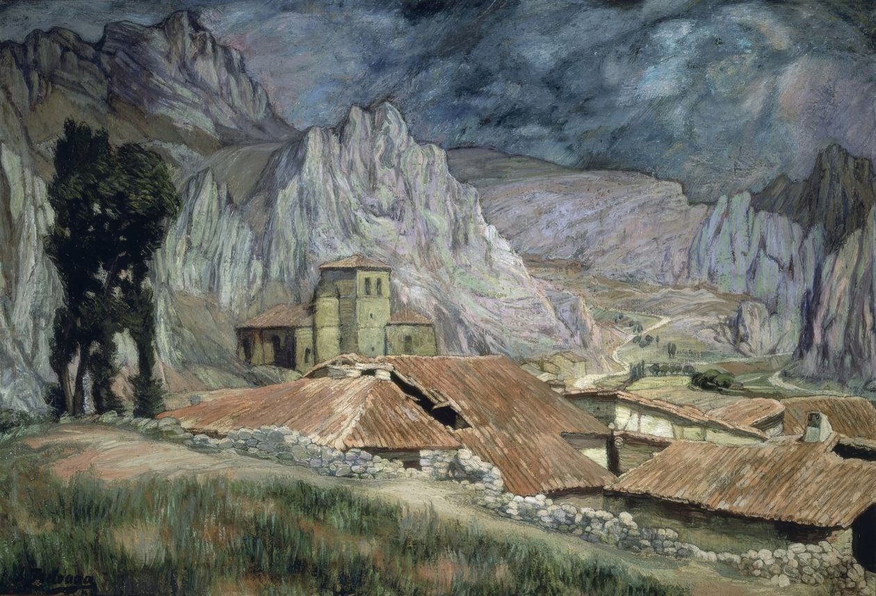 PANCORBO景观-1917年-O - L-90X130 CM 作者 伊格纳西奥·祖洛加（Ignacio Zuloaga y Zabaleta）