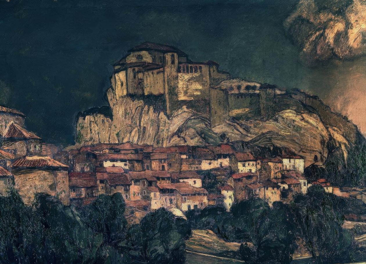 阿尔克萨尔景观（详细），1916年，布面油画，139×199 cm 作者 伊格纳西奥·祖洛加（Ignacio Zuloaga y Zabaleta）