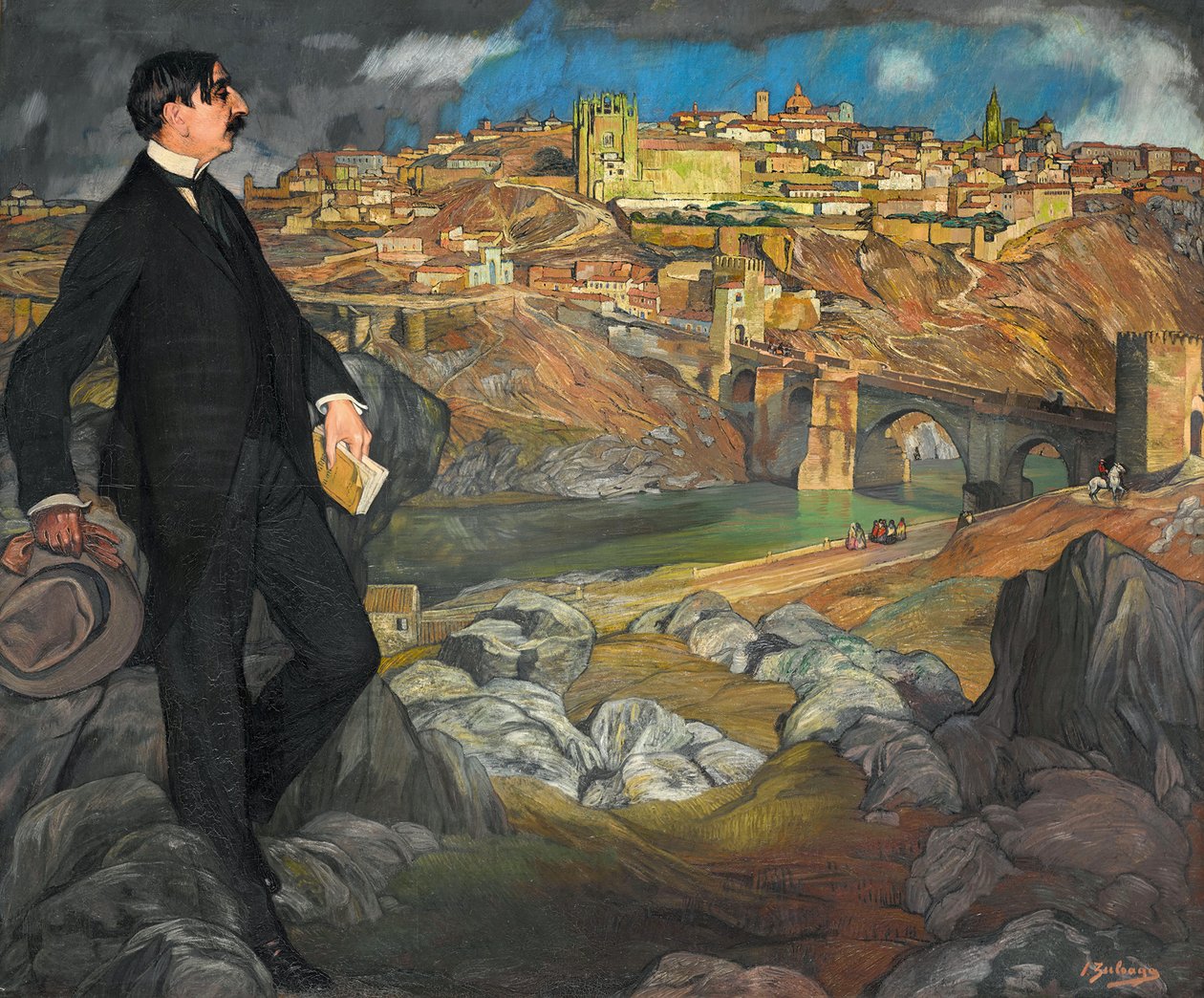 莫里斯·巴雷斯（MauriceBarrès）肖像，1913年。 作者 伊格纳西奥·祖洛加（Ignacio Zuloaga y Zabaleta）