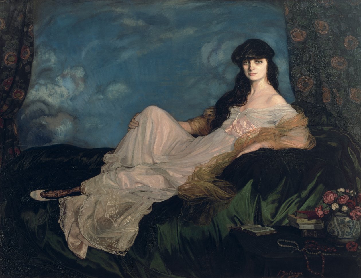 Portrait of the Comtesse de Noailles (1876-1933) 1913 (oil on canvas) 作者 伊格纳西奥·祖洛加（Ignacio Zuloaga y Zabaleta）