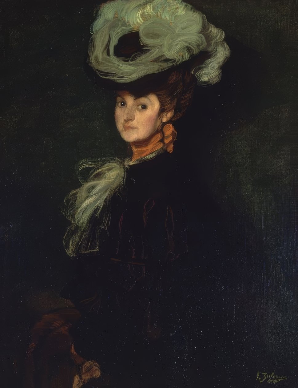 安妮·伯丁（ANNIE BOURDIN）的肖像-1906年-OLEO - LIENZO –101X78 CM 作者 伊格纳西奥·祖洛加（Ignacio Zuloaga y Zabaleta）