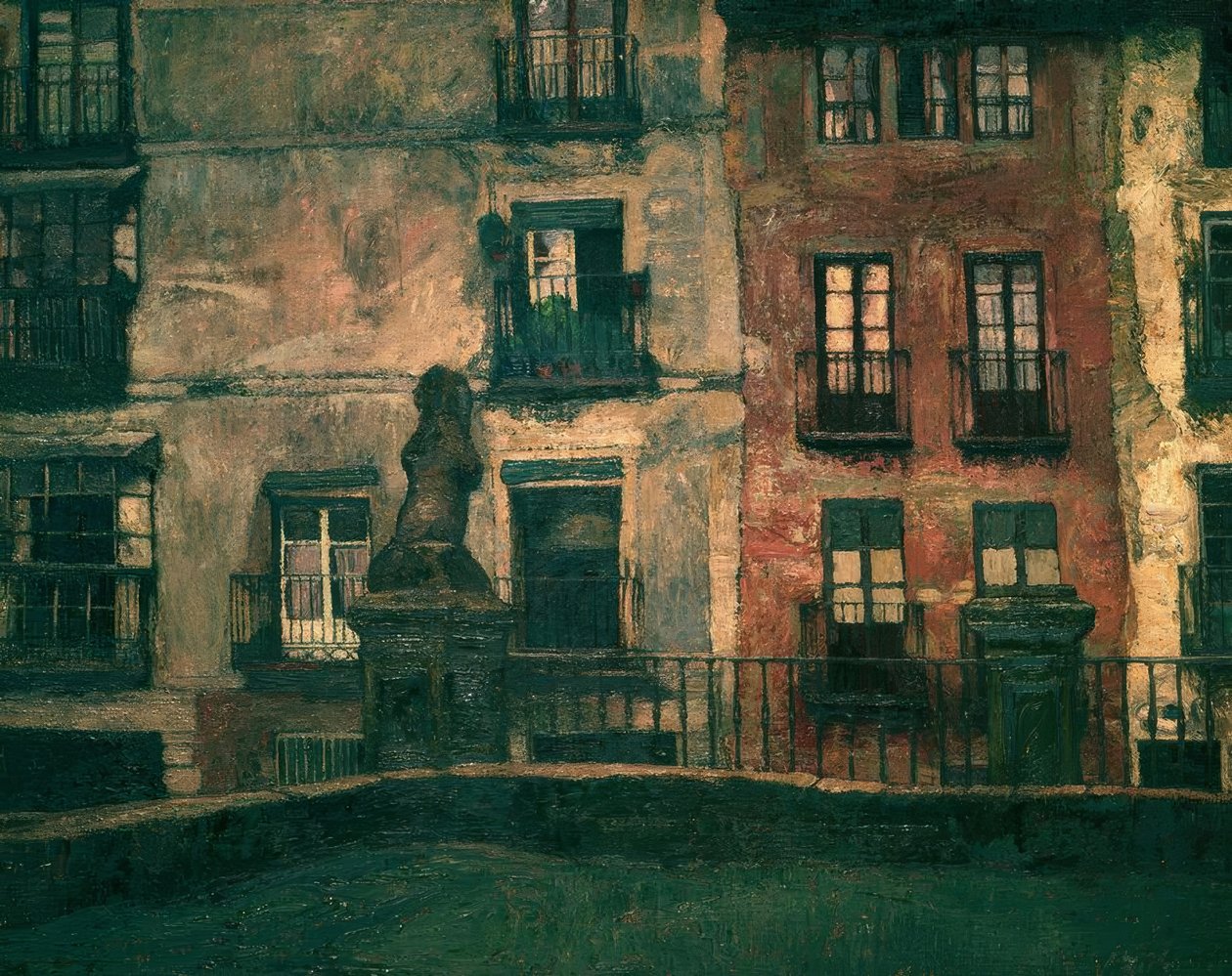 塞哥维亚：老房子，1917年，布面油画，107×120厘米，AS00823 作者 伊格纳西奥·祖洛加（Ignacio Zuloaga y Zabaleta）