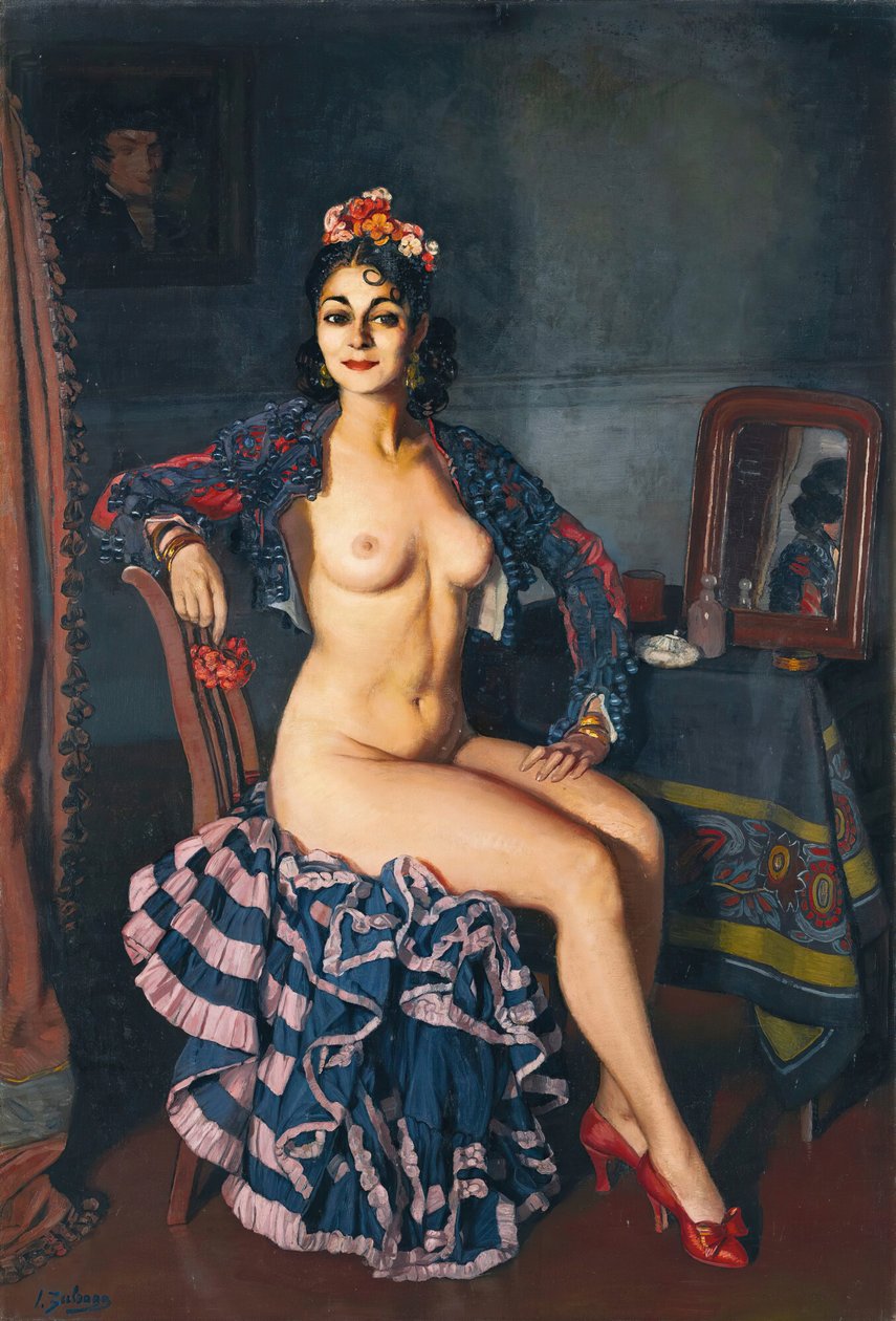 La Bella Oterito La Oterito在她的更衣室，1936年。 作者 伊格纳西奥·祖洛阿加·扎巴莱托