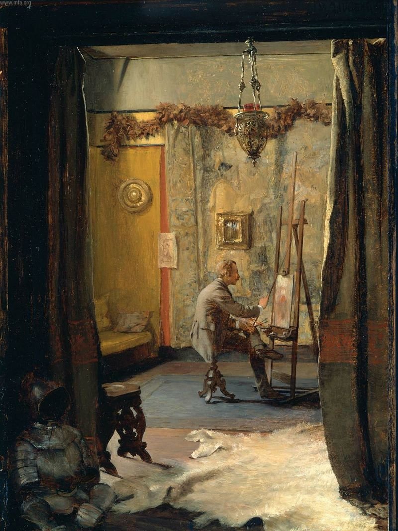 他的工作室，Selfportrait 作者 伊格纳兹（Ignaz Marcel Gaugengigl）