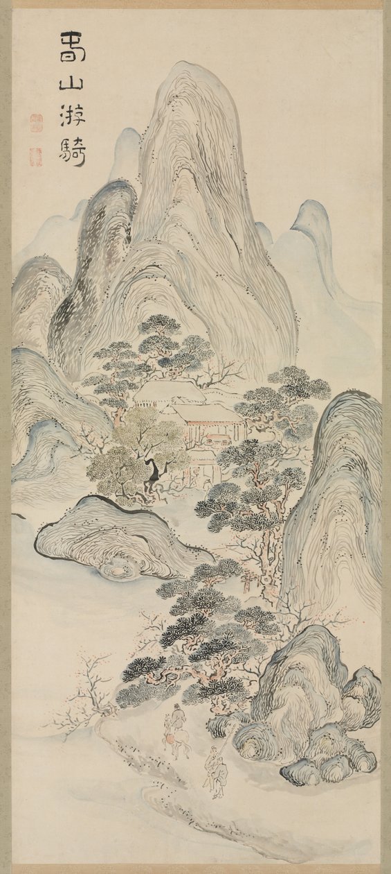 春天的风景，17世纪。 作者 池大河