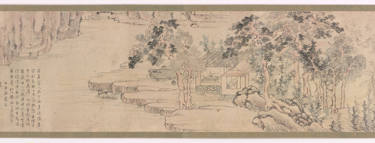 退休的学者，约 1750 年（纸上墨水和浅色） 作者 池之针