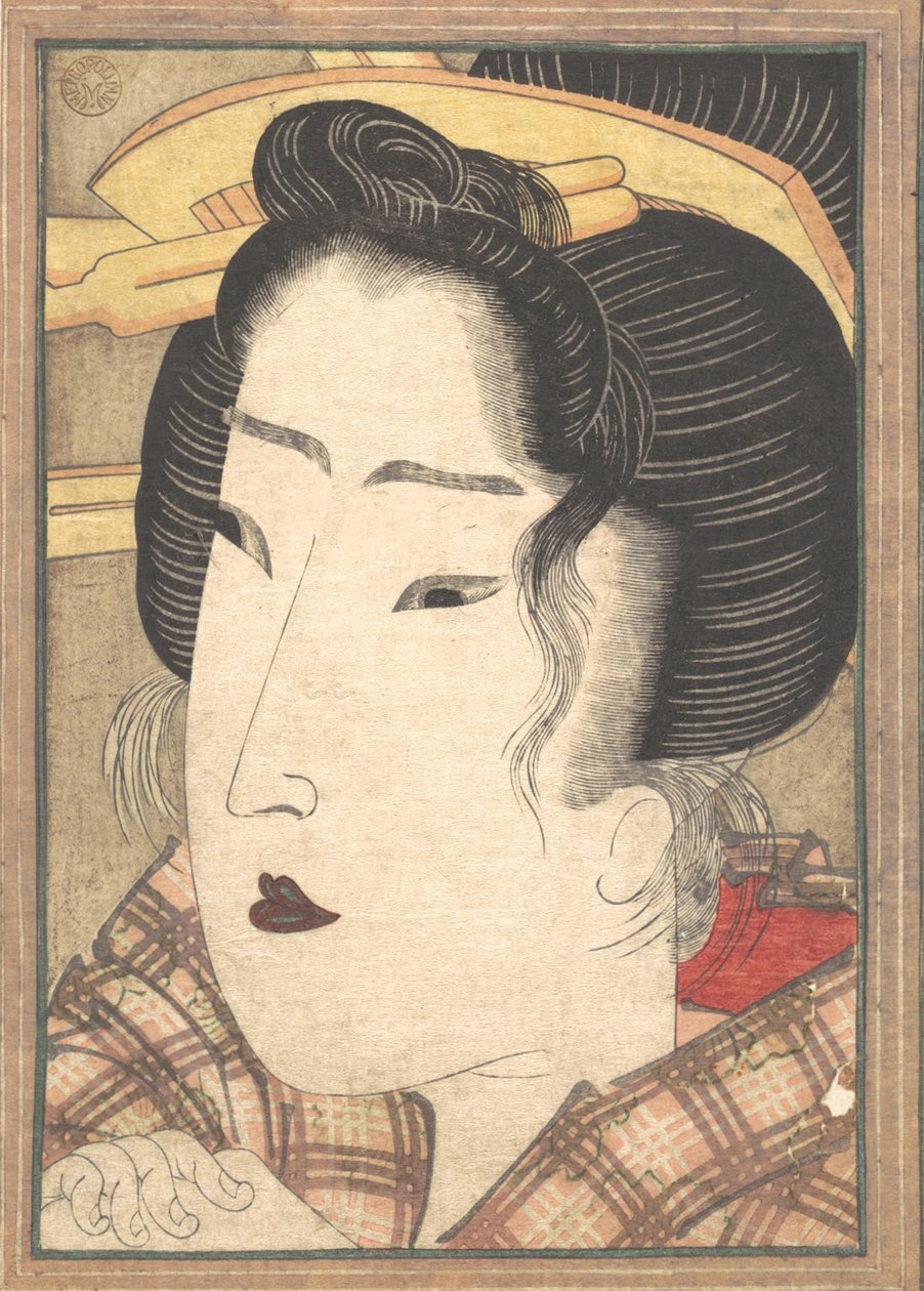 美女的头像，约1825年。 作者 池田铁