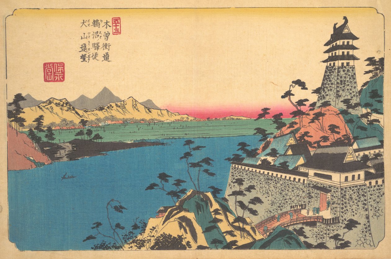 乌努马城堡，19世纪。 作者 池田铁