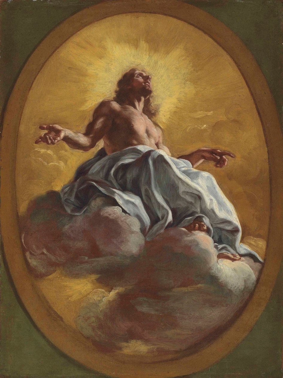 荣耀中的基督，画成椭圆形 作者 伊尔·巴西乔（Il Baciccio）