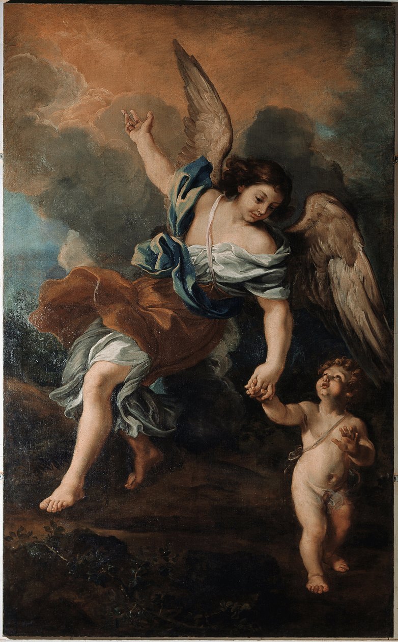 The guardian angel (Painting 作者 伊尔·博尔戈涅内
