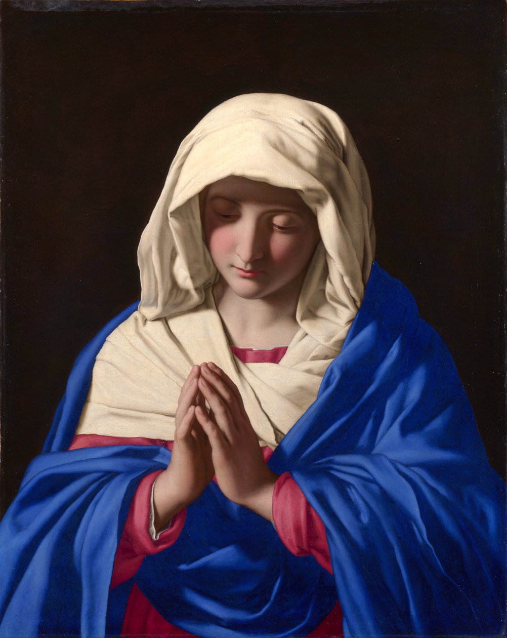 祈祷中的处女，1640-50 作者 伊尔萨索费拉托