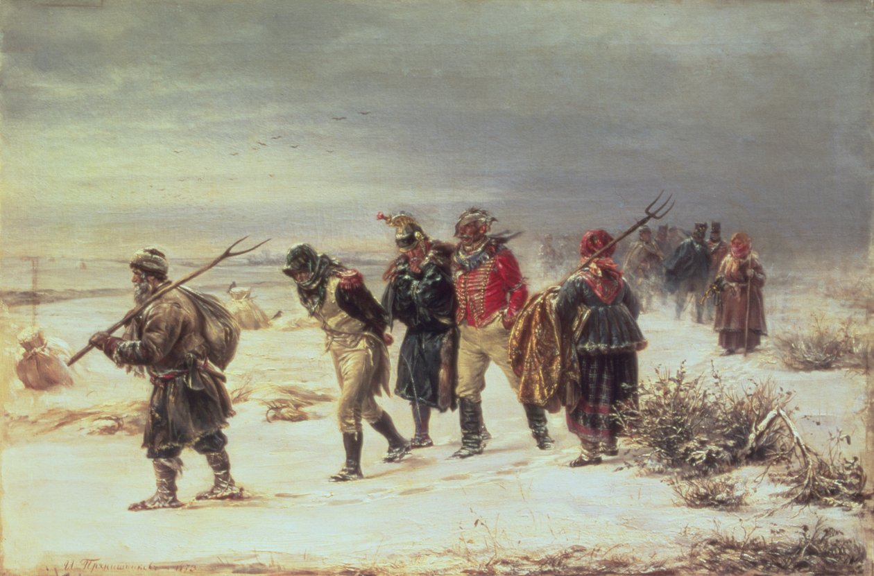 1873年（莫斯科的撤退）1873年 作者 Illarion Mikhailovich Pryanishnikov