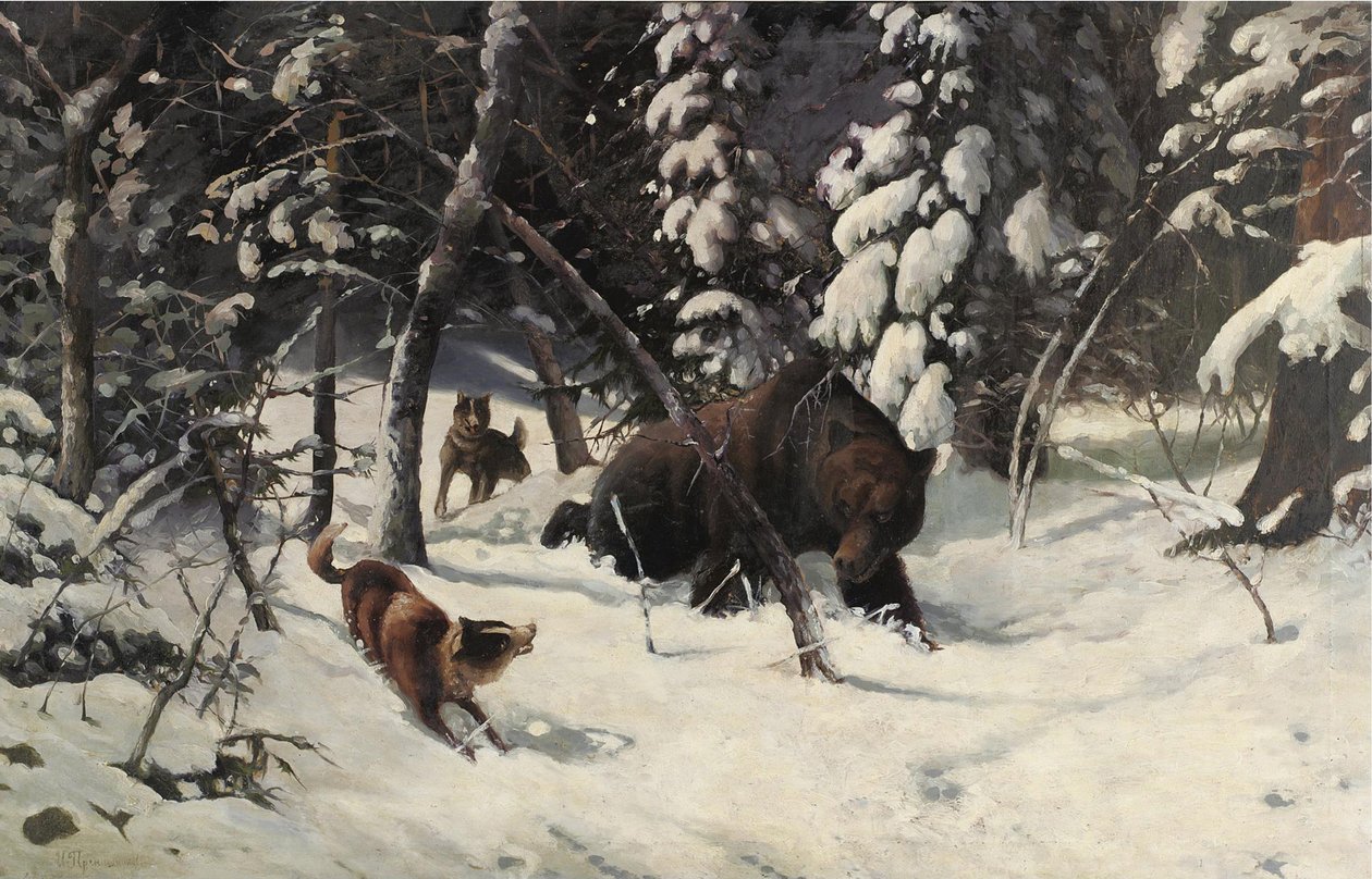 熊狩猎 作者 Illarion Mikhailovich Pryanishnikov