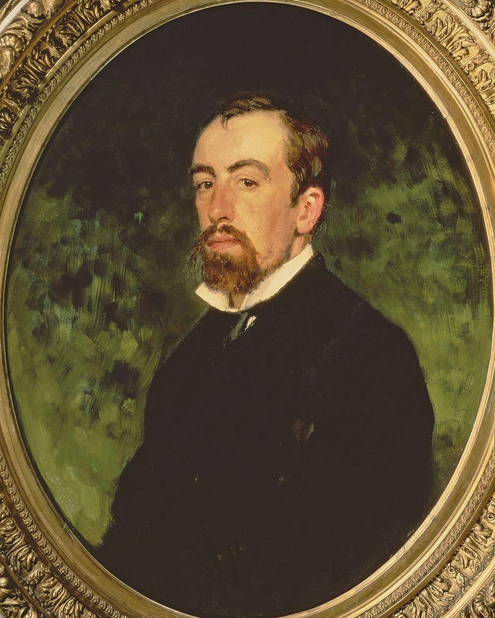 Vasiliy Polenov（1844-1927）的肖像，1877年 作者 伊利亚·叶菲莫维奇·列宾