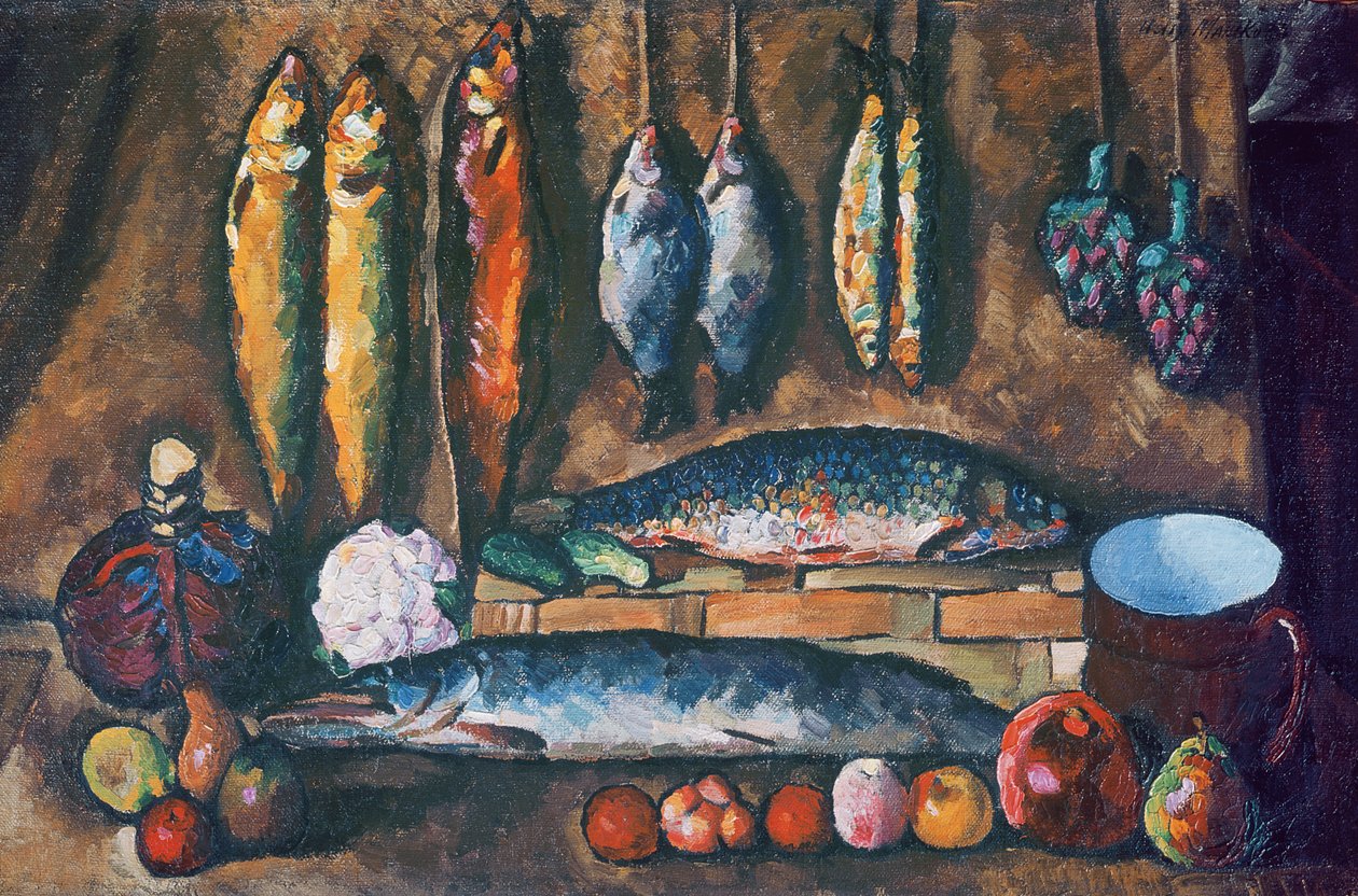 静物，c.1910 作者 伊利亚·伊万诺维奇·马什科夫