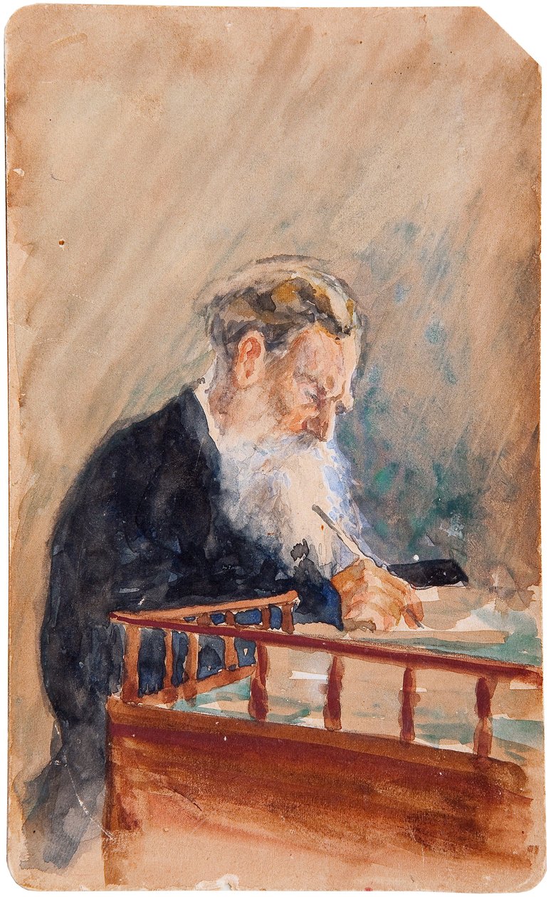 作者肖像列奥·托尔斯泰（Leo N. Tolstoy）1828-1910，1900年代 作者 伊利亚·叶菲莫维奇·列宾
