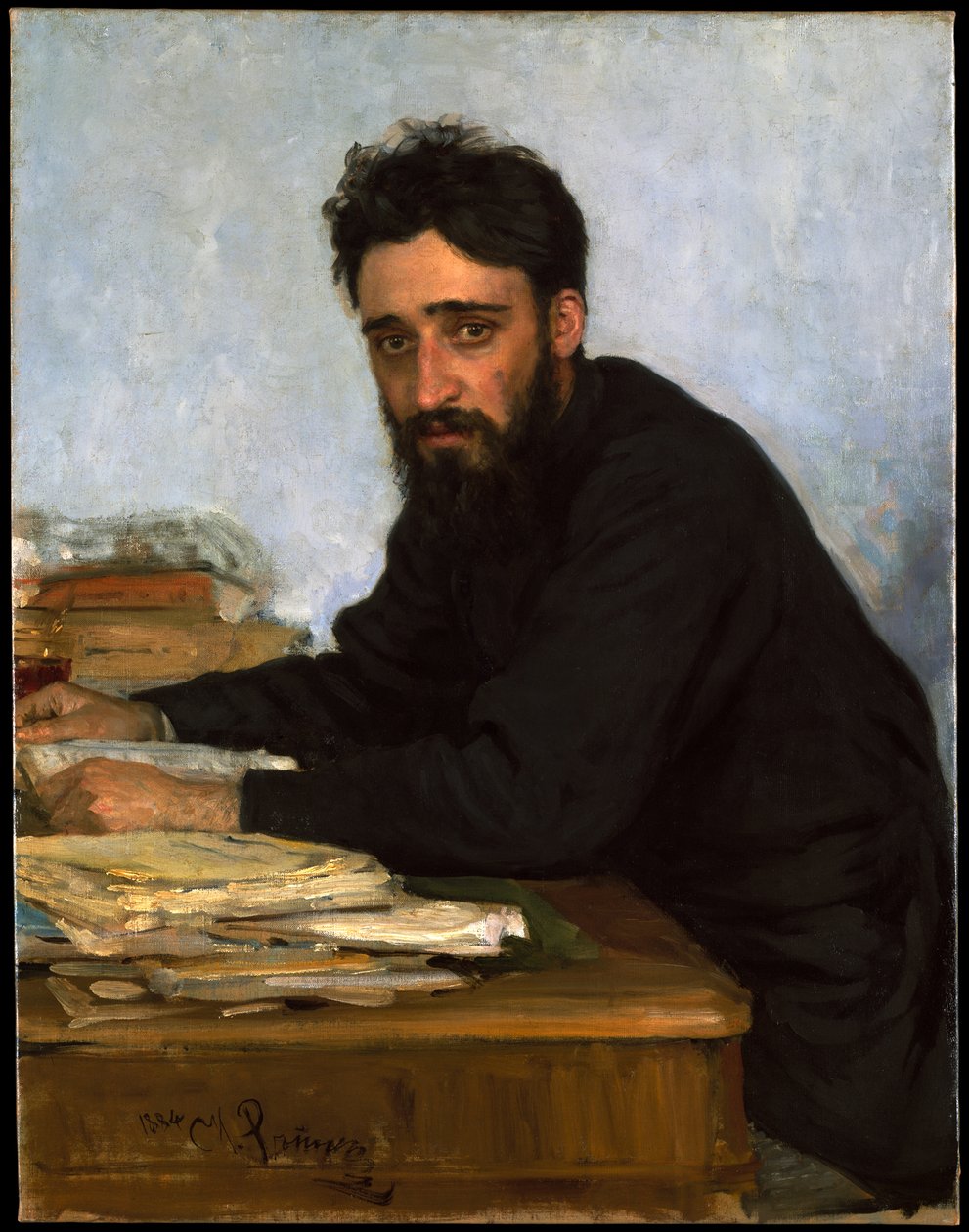 作者画像Vsevolod M. Garshin 1855-1888，1880年代 作者 伊利亚·叶菲莫维奇·列宾