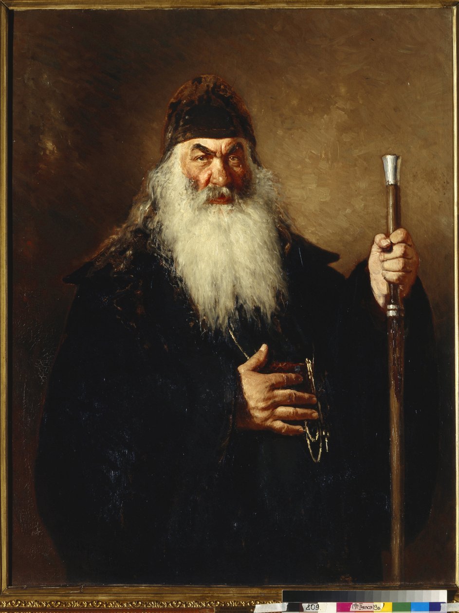 Protodiacre - Protodeacon - Repin, Ilya Yefimovich (1844-1930) - 1877 - Oil on canvas - 124x96 - State Tretyakov Gallery, Moscow 作者 伊利亚·叶菲莫维奇·列宾