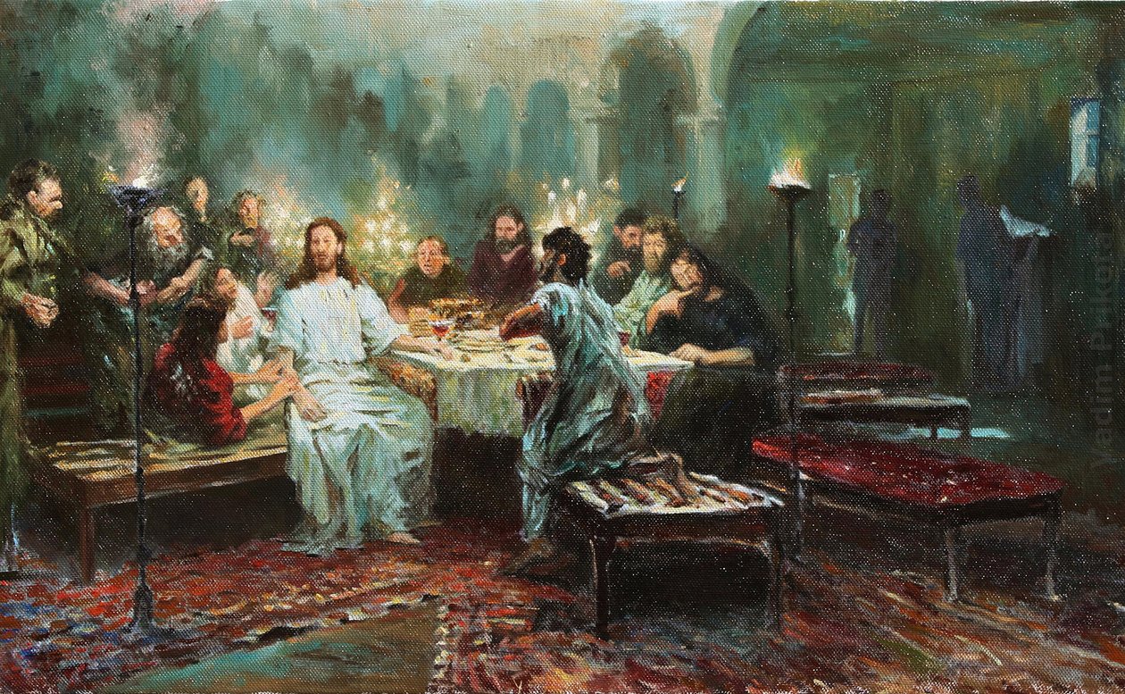 最后的晚餐》 par Repin, Ilya Yefimovich (1844-1930) 作者 伊利亚·叶菲莫维奇·列宾