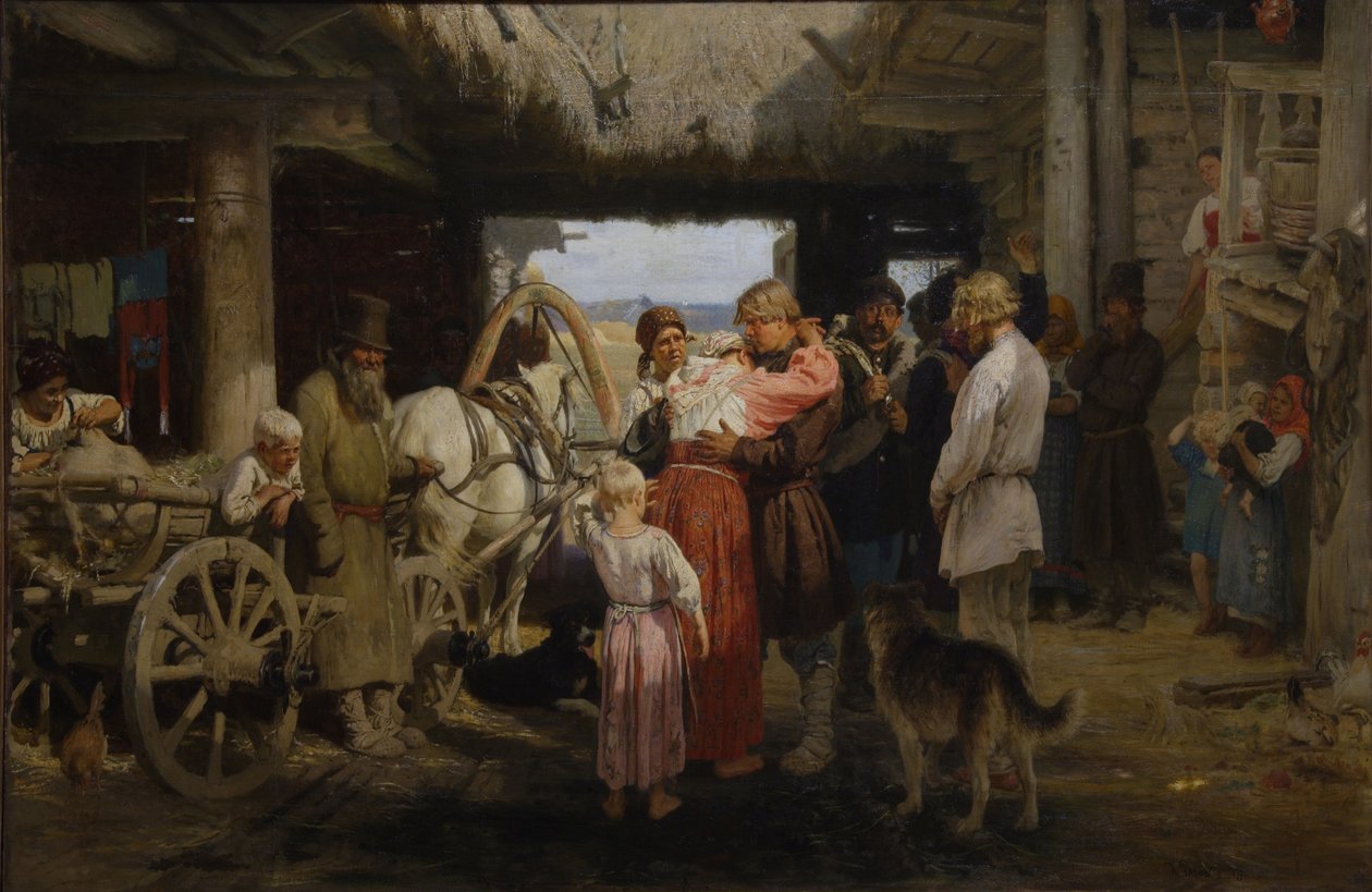 新兵告别，1879年 作者 伊利亚·叶菲莫维奇·列宾