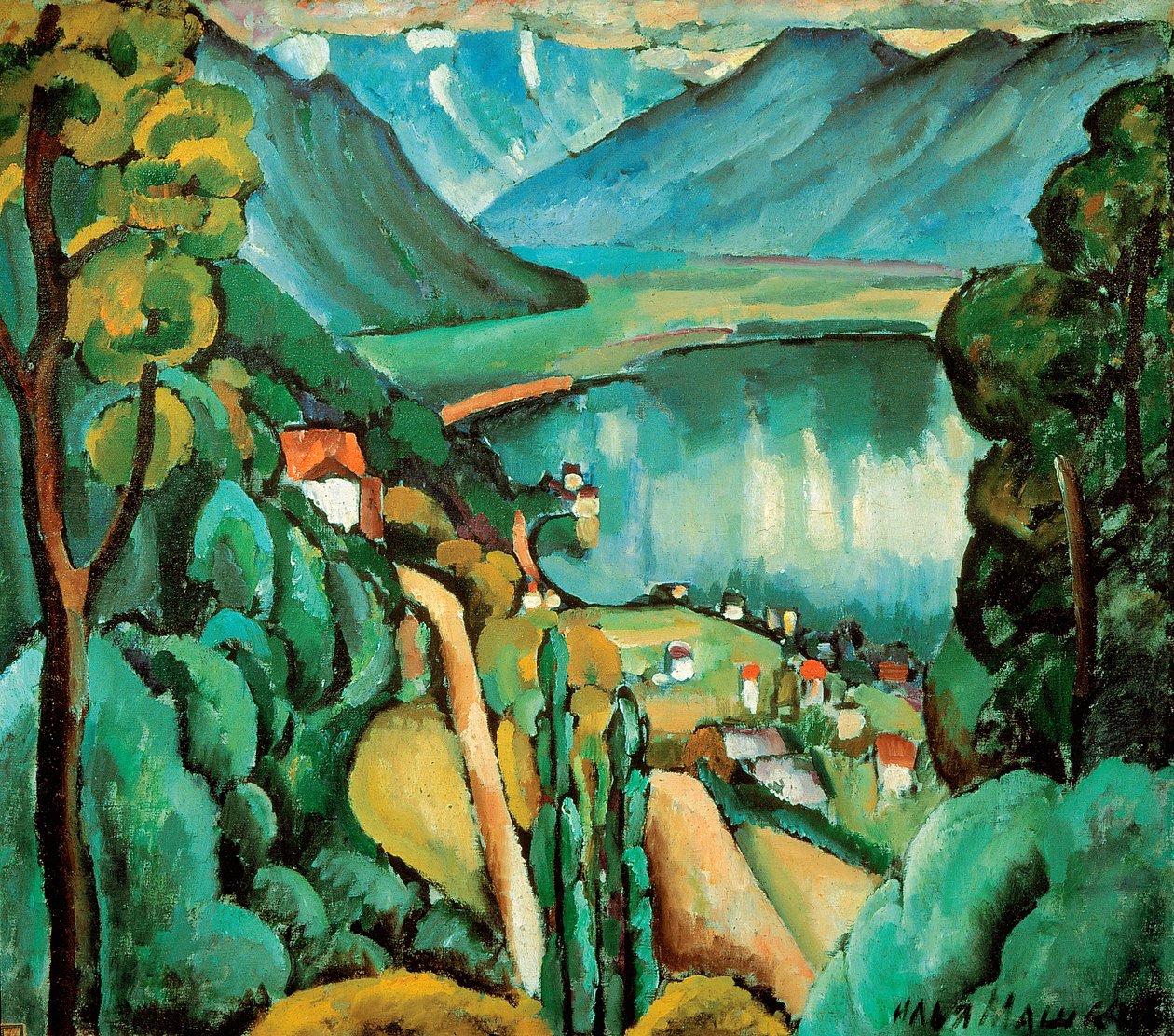 日内瓦湖》，1914年。 作者 伊利亚·马什科夫