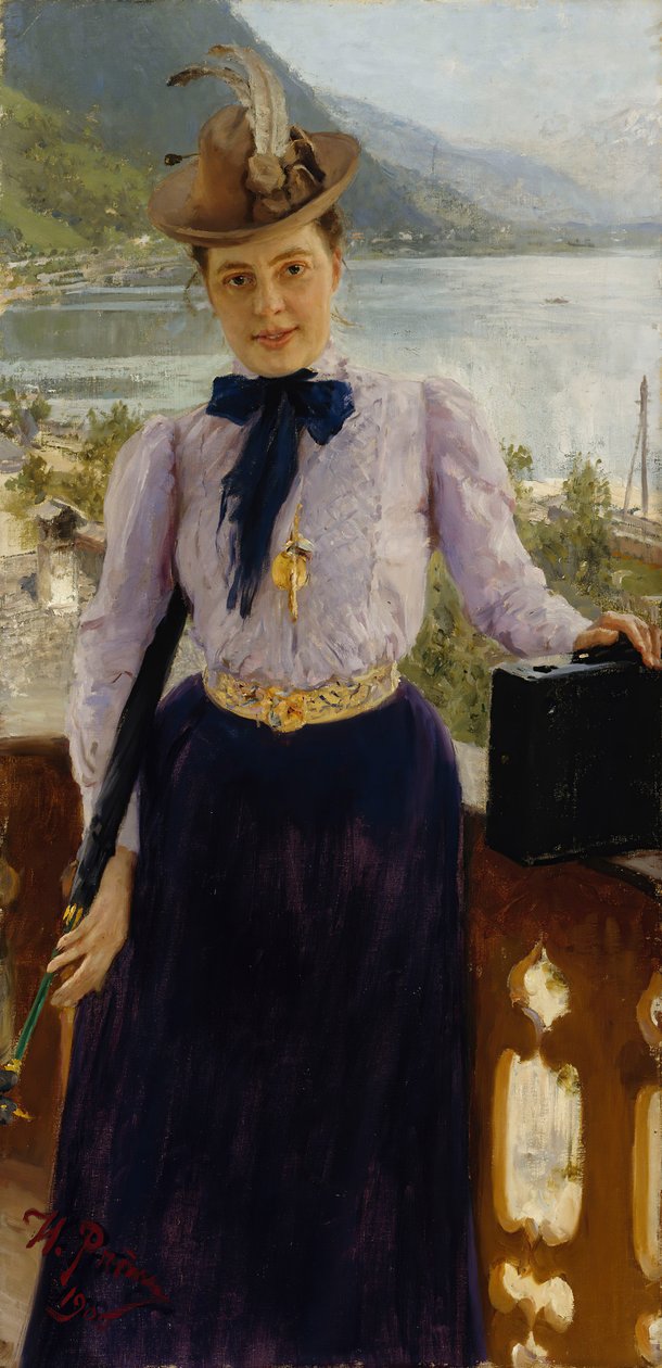 作者纳塔利娅-鲍里索夫娜-诺德曼-塞韦罗娃的肖像，1863-1914年，1900年。 作者 伊利亚·叶菲莫维奇·列宾