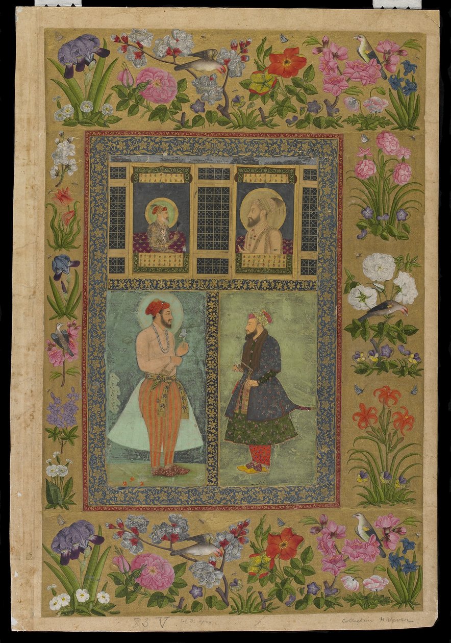 来自圣彼得堡专辑的四幅肖像画，c.1650-60 作者 伊马德·哈萨尼（Imad al Hasani）